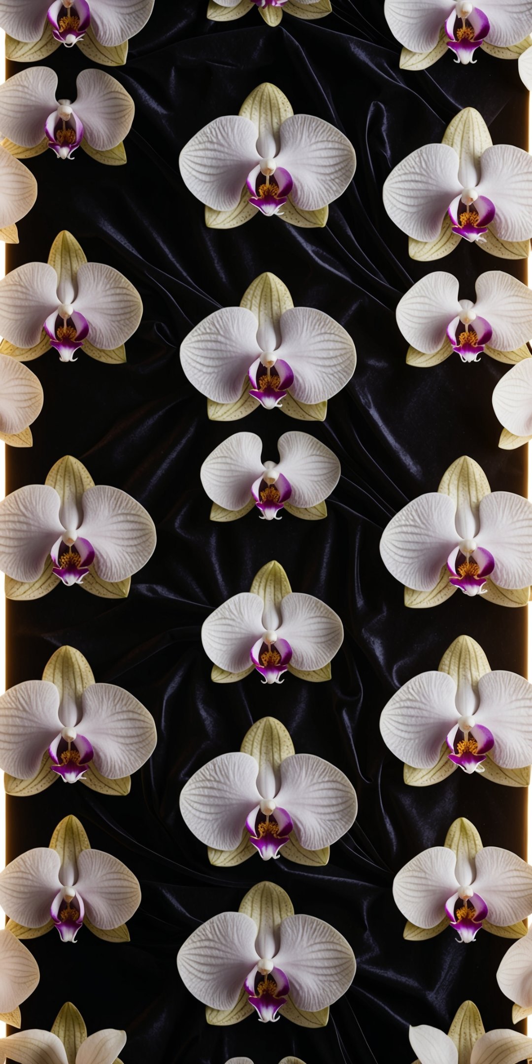 Symmetrical Pattern Of Exotic Orchids With Delicat