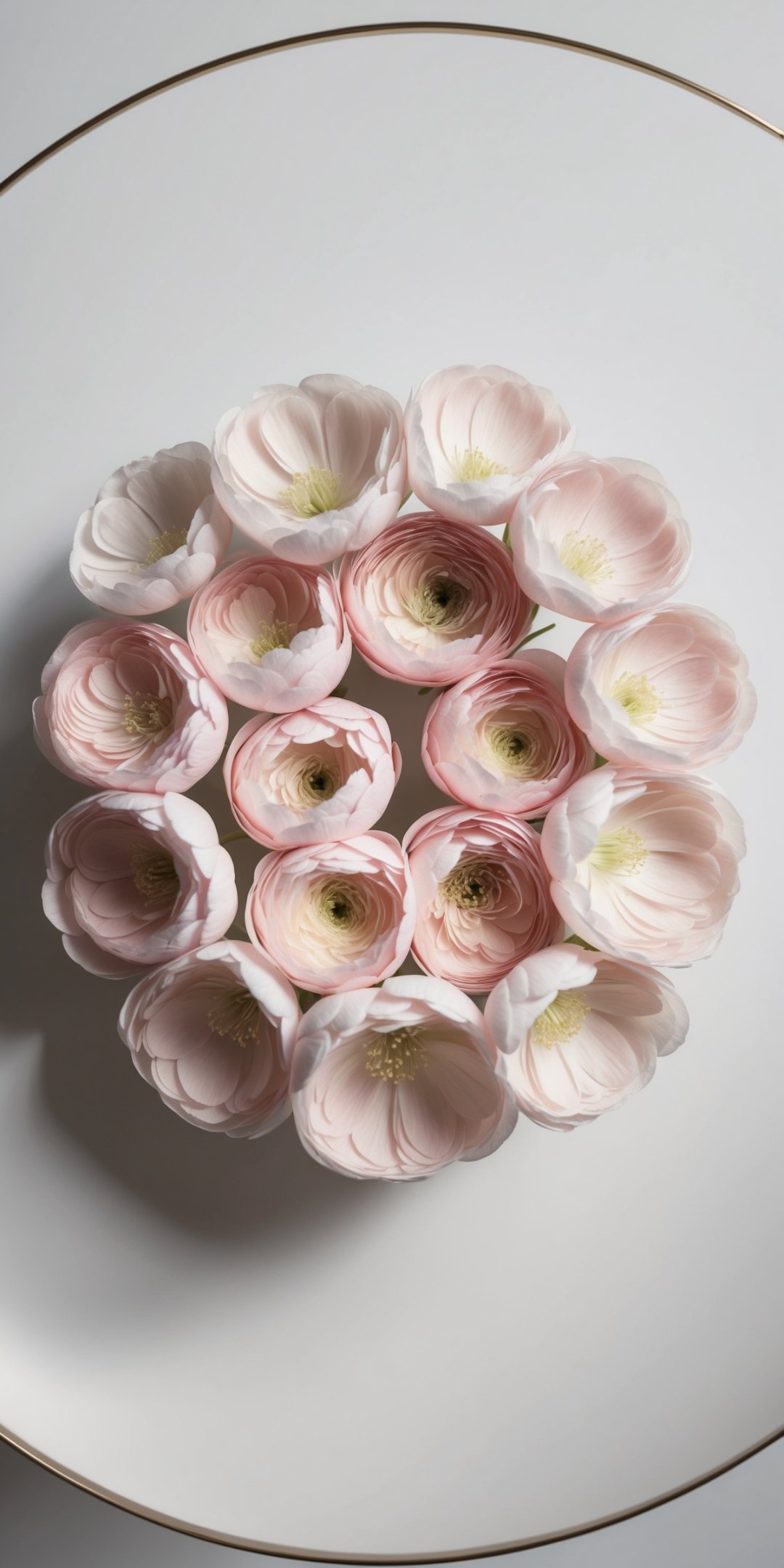Soft Delicate Pastelcolored Ranunculus Flowers Arr