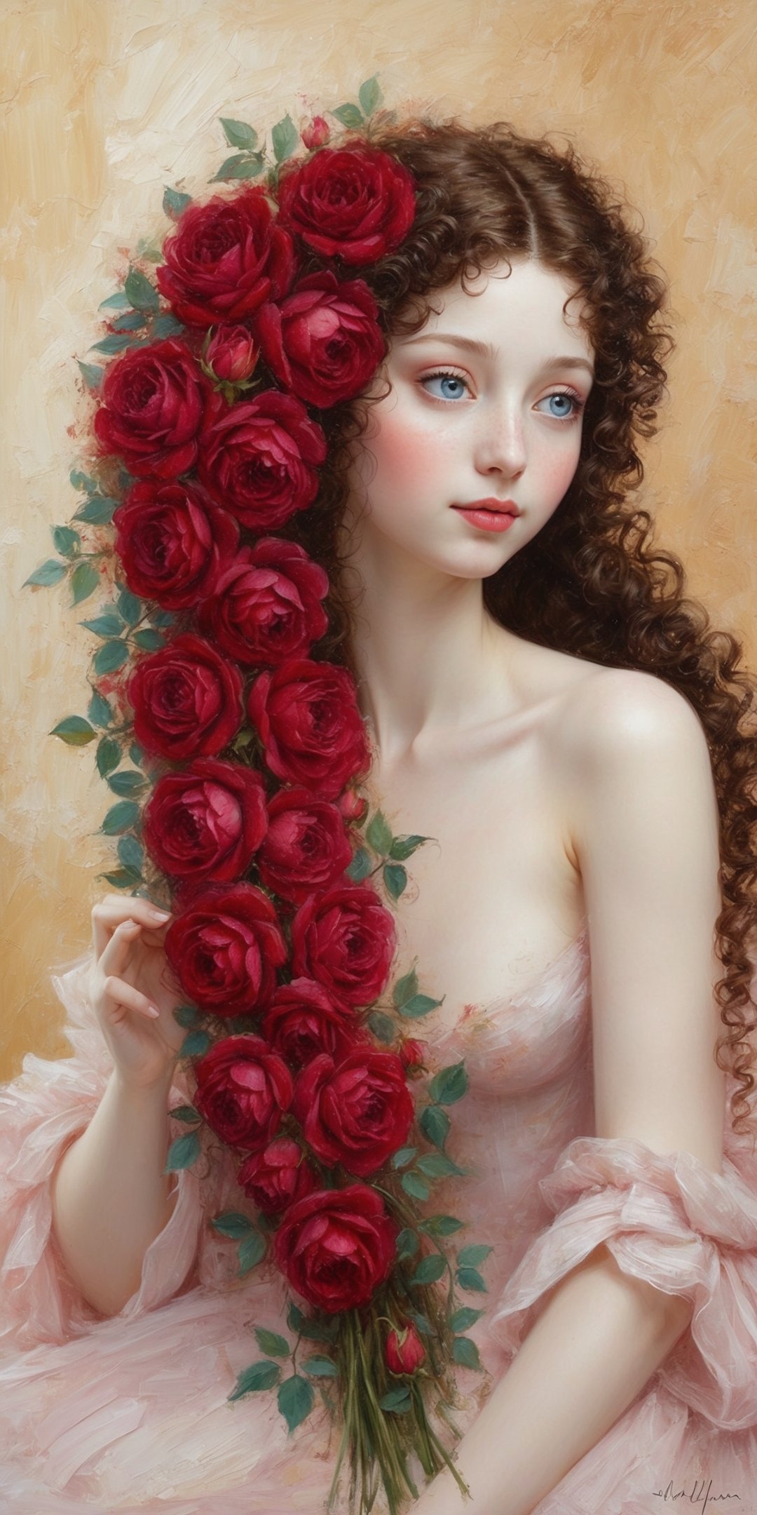 Painterly Oil Portrait With Delicate Brushstrokes