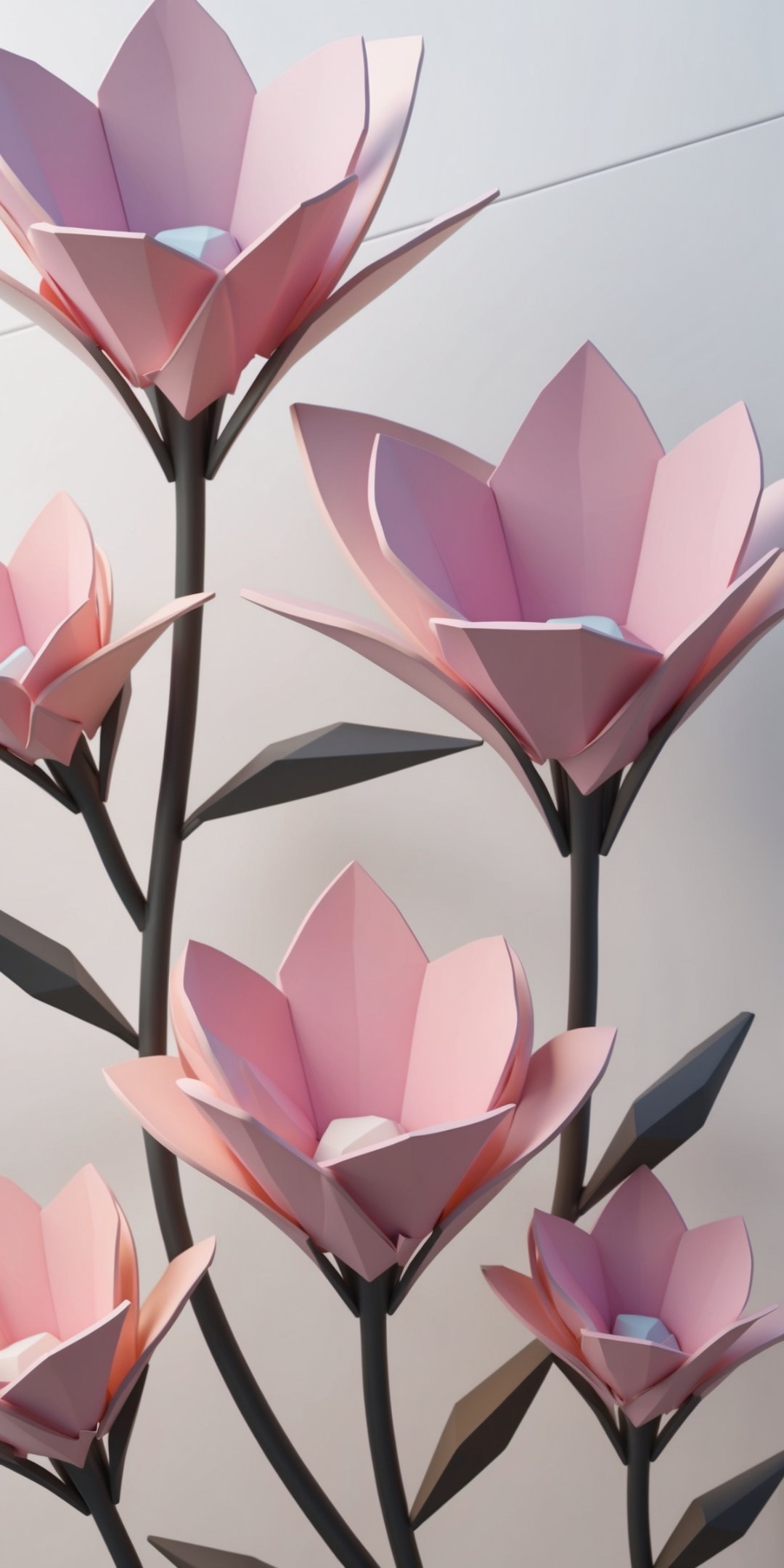 D Lowpoly Stylized Flowers With Delicate Petals A