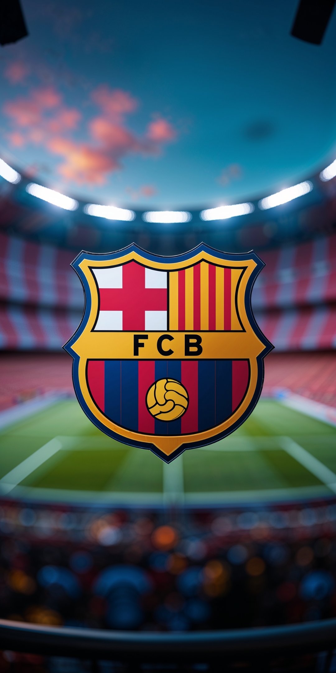 A Cinematic Photo Of A Unique FC Barcelona Logo Wa