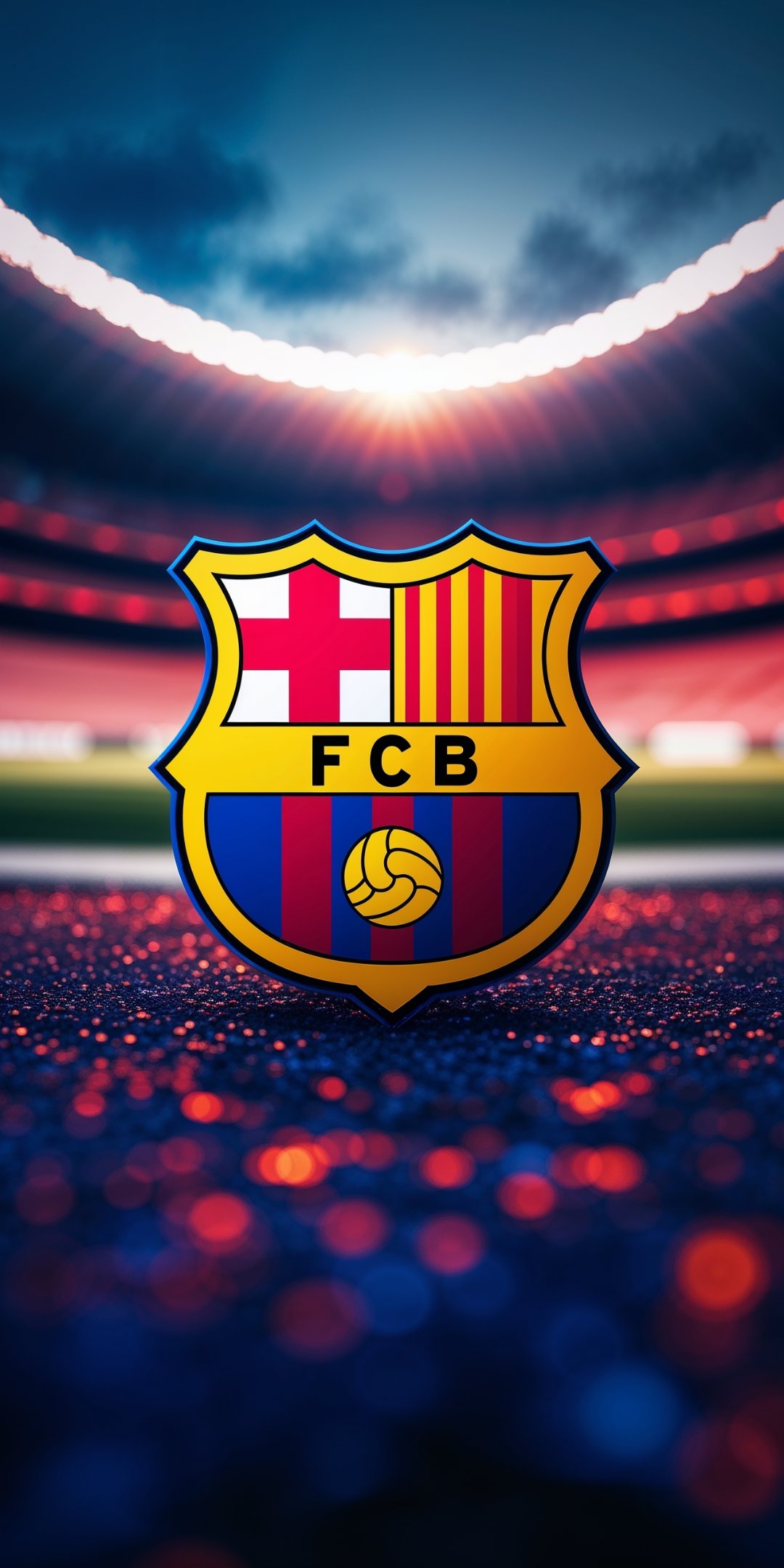 A Cinematic Photo Of A Unique FC Barcelona Logo Wa