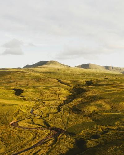 Brown Mountainous Landforms Grassland
