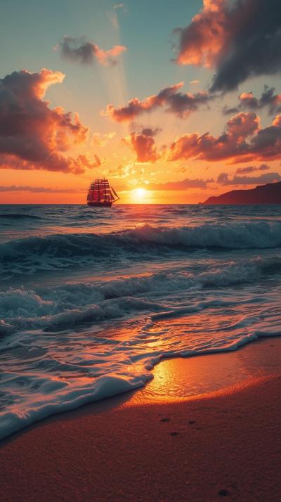 Orange Afterglow Sunset