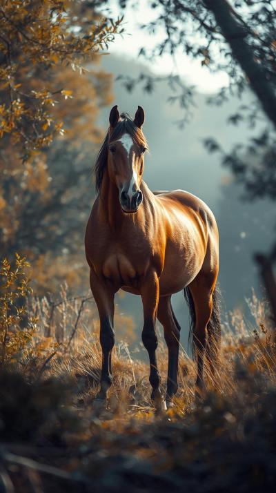 Hors In Nature Wallpaper