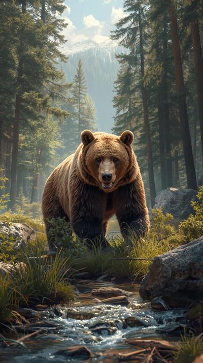 Bear In Nature Wallpaper