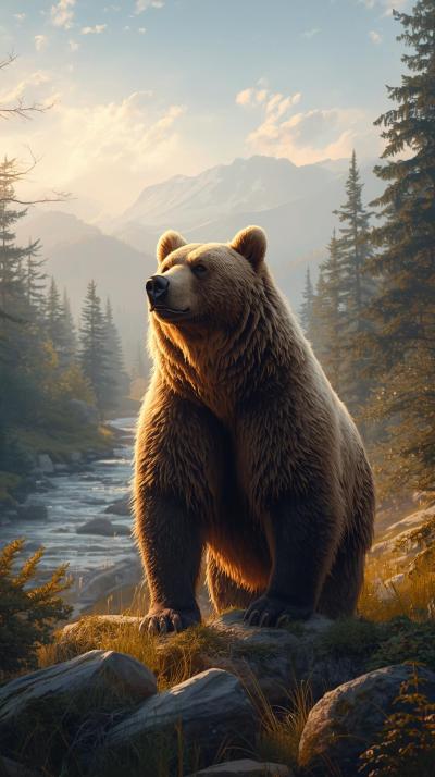Bear In Nature Wallpaper