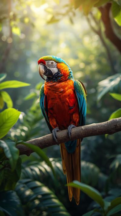 Beautiful Parrot In Nature Wallpaper