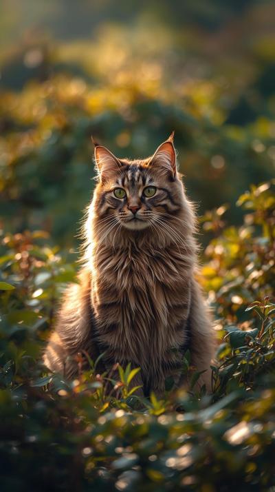 Cat In Nature Wallpaper