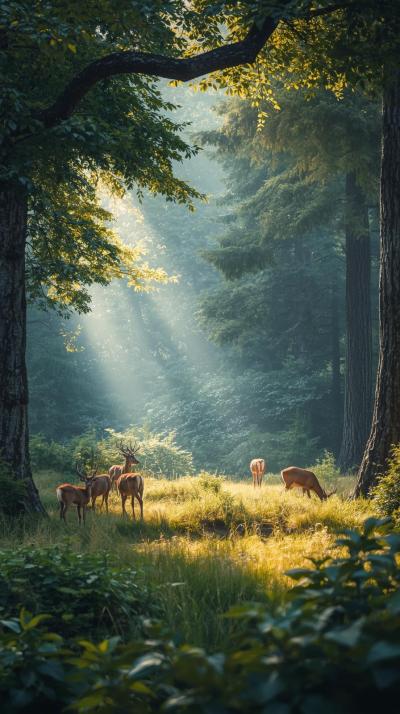 Deer In Nature Wallpaper