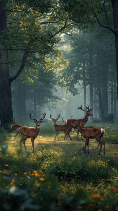 Deer In Nature Wallpaper