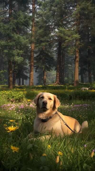 Dog In Nature Wallpaper