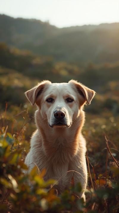 Dog In Nature Wallpaper