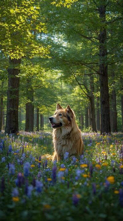 Dog In Nature Wallpaper