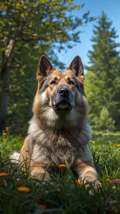 Dog In Nature Wallpaper