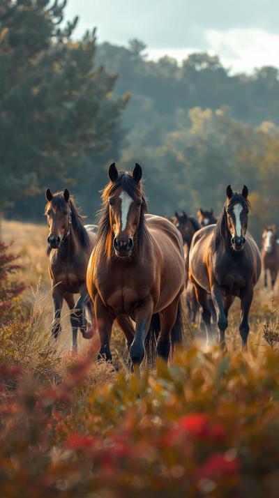 Horses In Nature Wallpaper