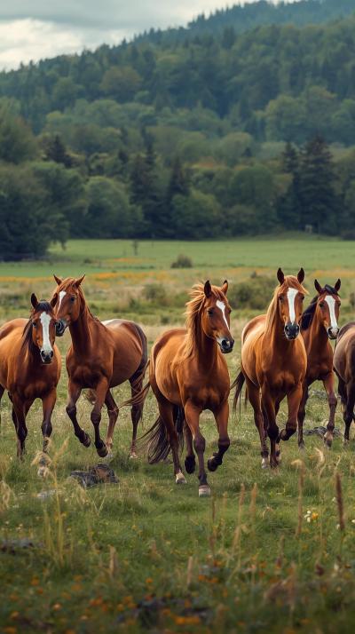 Horses In Nature Wallpaper