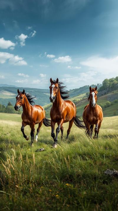 Horses In Nature Wallpaper