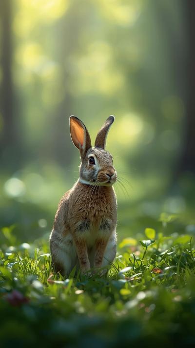 Rabbit In Nature Wallpaper