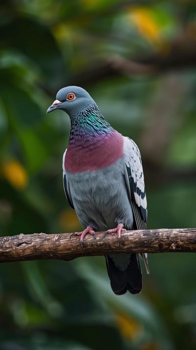 Random Color Pigeon In Nature Wallpaper