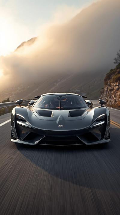 Pink Supercar Sports Car