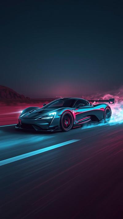 Black Supercar Performance Car