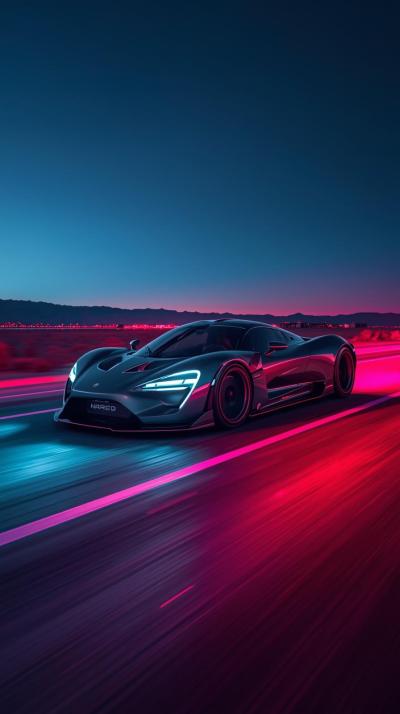 Gray Supercar Sports Car