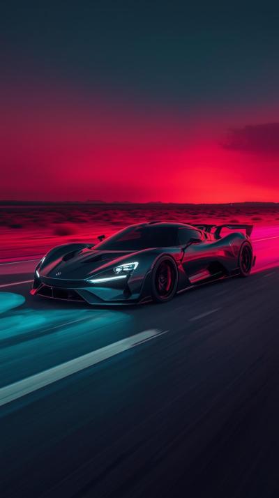 Red Supercar Sports Car