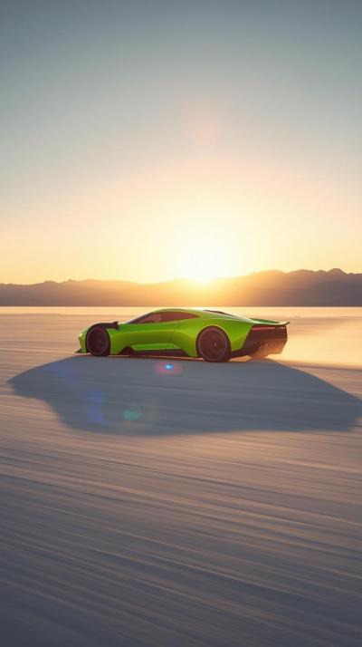 Pink Supercar Sports Car