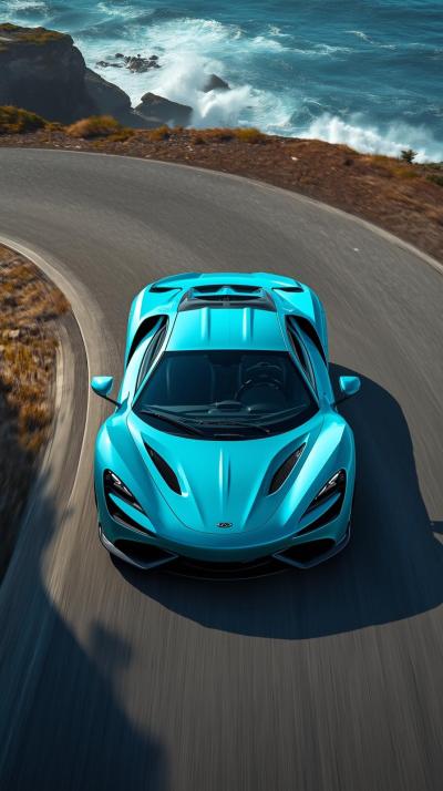 Cyan Car Supercar