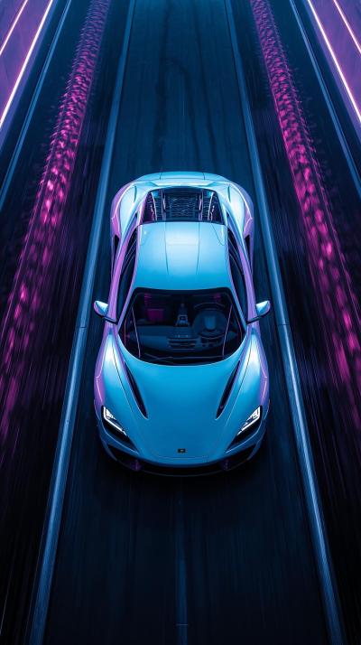 Cyan Car Supercar