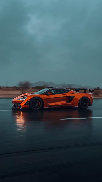 Gray Supercar Sports Car