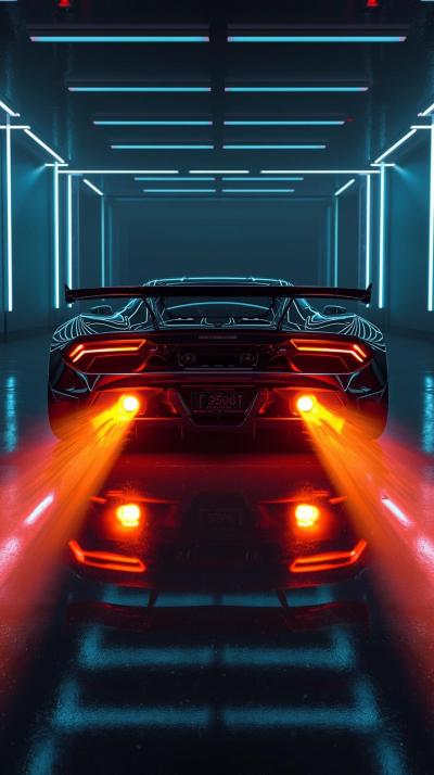 Brown Supercar Sports Car