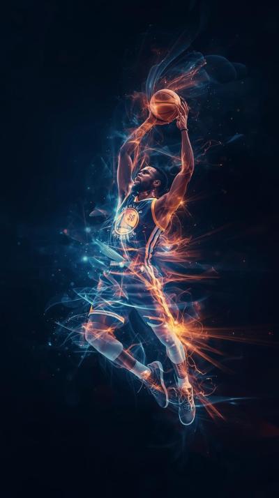 Stephen Curry Deep Three Release Freeze Frame Ball