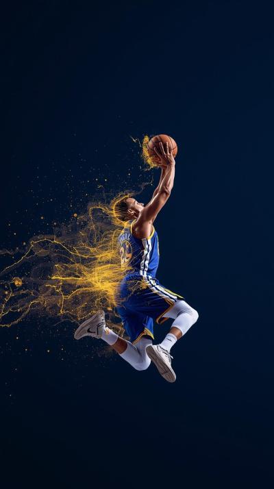 Stephen Curry Deep Three Release Freeze Frame Ball