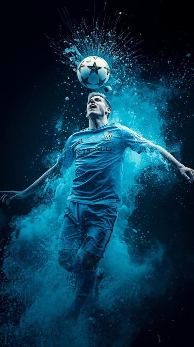 Erling Haaland Header Impact Moment Particle Burst