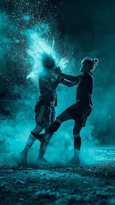 Erling Haaland Header Impact Moment Particle Burst