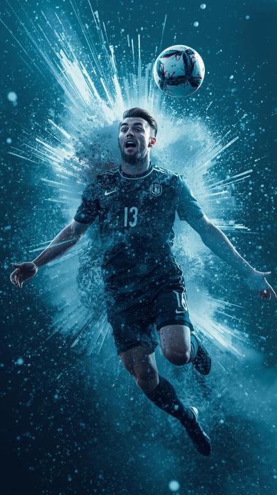 Erling Haaland Header Impact Moment Particle Burst