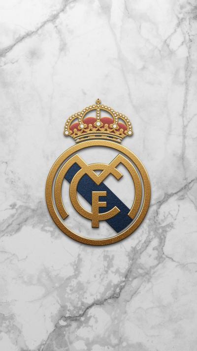 Real Madrid Minimalist Crown Motif Marble Texture