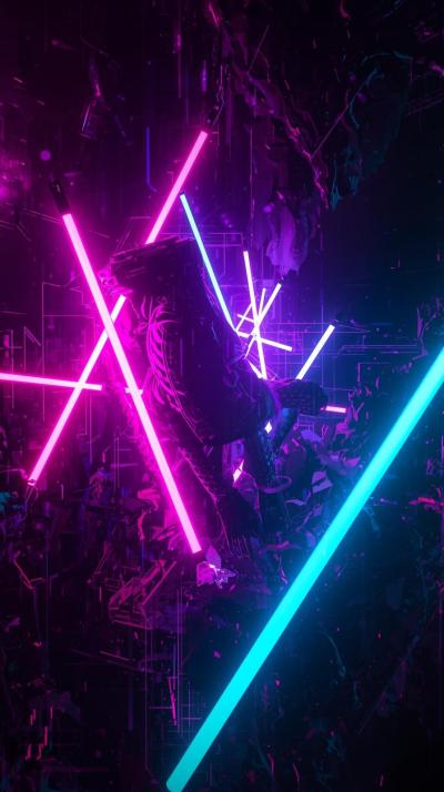 Abstract Neon Shapes