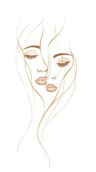 Boho Line Art Faces