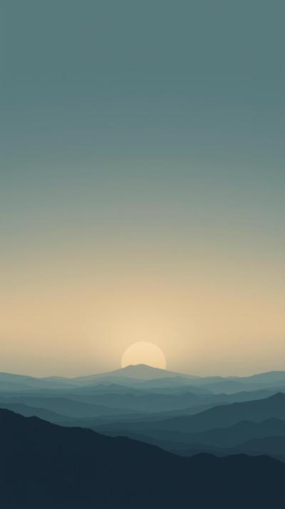 Minimal Japanese Sunrise