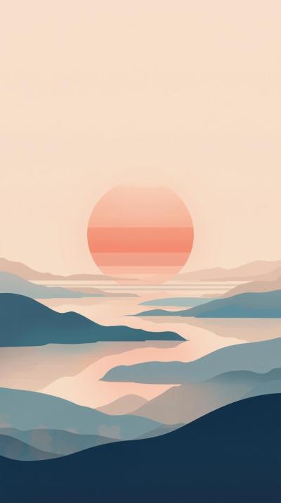 Minimal Japanese Sunrise