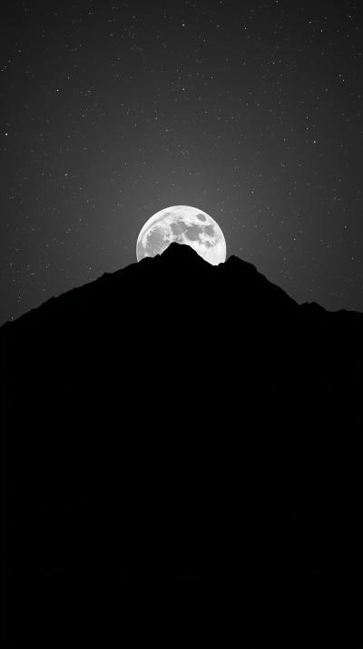 Monochrome Mountain Silhouette