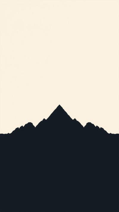 Monochrome Mountain Silhouette