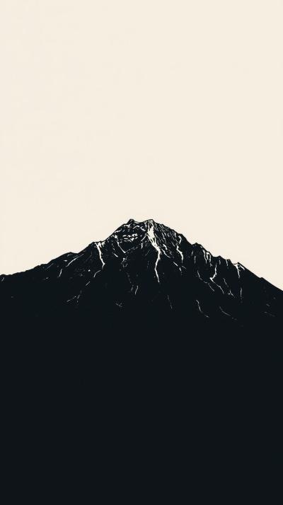 Monochrome Mountain Silhouette