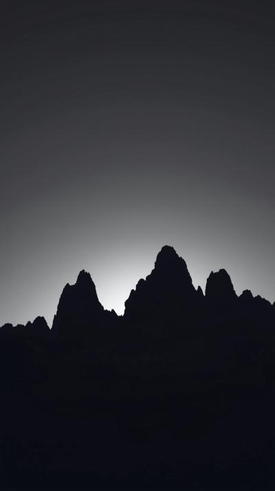 Monochrome Mountain Silhouette