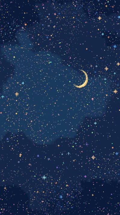 Pixel Art Night Sky