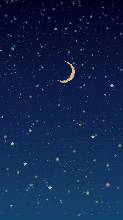Pixel Art Night Sky