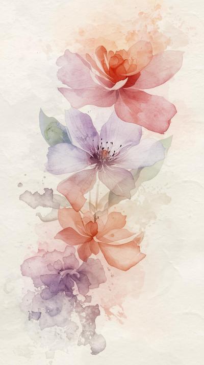 Watercolor Floral Wash